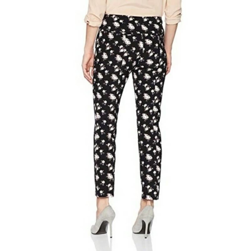 ADRIANNA PAPELL Floral Slim Fit Ankle Pant Sz 10 - Picture 2 of 7
